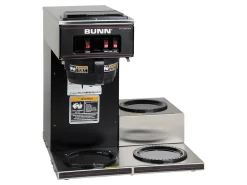 BUNN 12-Cup Low-Profile Pourover Coffee Brewer With 3 Warmers, Stainless Steel
