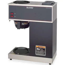 Bunn Pour-O-Matic 12-Cup Coffeemaker, Black/Silver