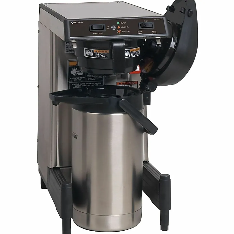 BUNN SmartWAVE 62.4-Cup Automatic Airpot Coffeemaker, Black/Silver