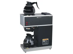 Bunn® VPR 12-Cup Commercial Pourover Coffee Brewer With 2 Glass Decanters, Black/Stainless Steel