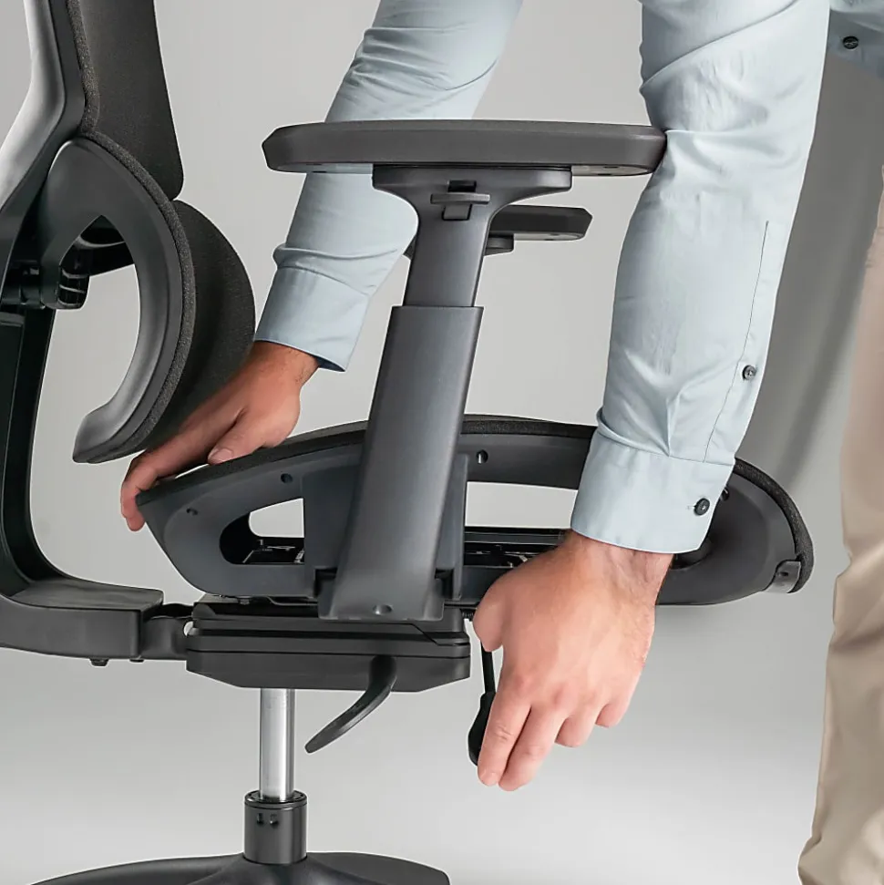 Bush Business Furniture Align Fabric High Back Ergonomic Office Chair with Lumbar Support, Black Nylon Mesh, Standard Deliver Service