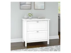 Bush Business Furniture Broadview 30"W x 19-3/4"D Lateral 2-Drawer File Cabinet, Pure White, Standard Delivery