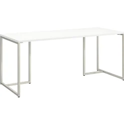 Bush Business Furniture Method Table 72"W Computer Desk, White, Standard Delivery