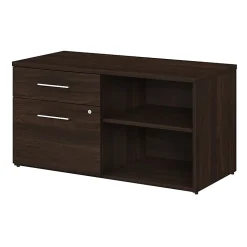 Bush Business Furniture Office 500 Low Storage Cabinet With Drawers And Shelves, Black Walnut, Standard Delivery