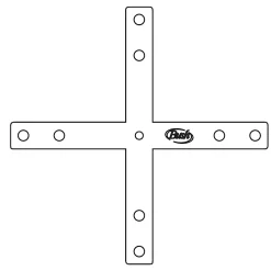 Bush Business Furniture ProPanels X Connector with 66H Post, Light Gray/Slate, Standard Delivery