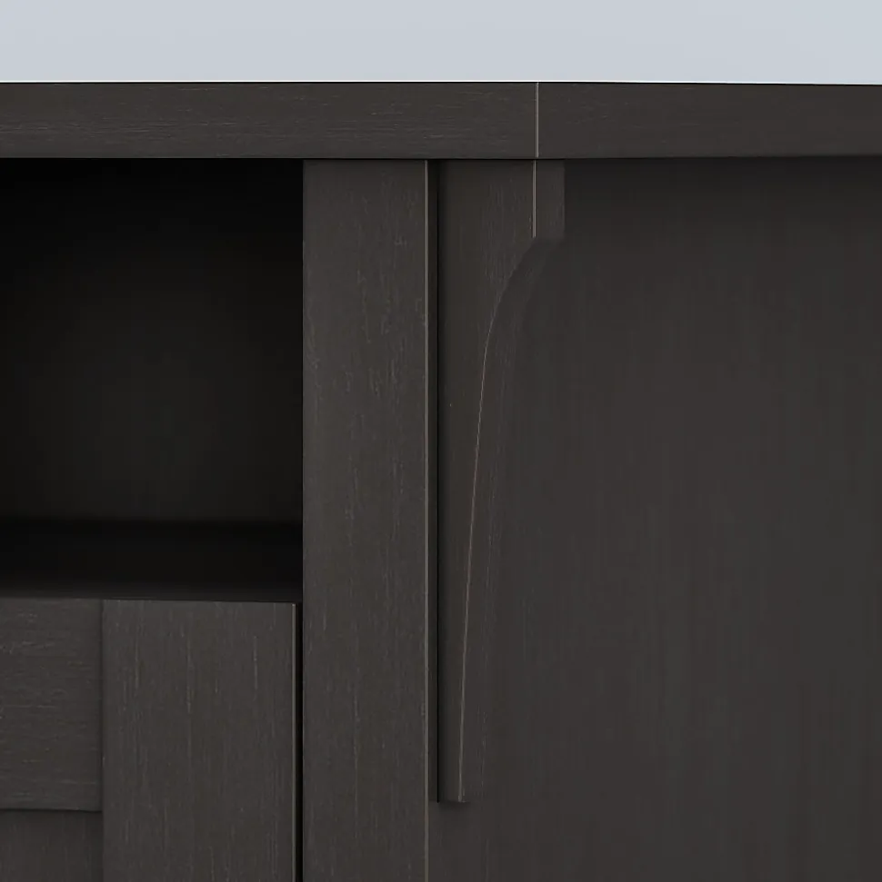 Bush Business Furniture Salinas 55"W Corner Desk With Storage, Vintage Black, Standard Delivery
