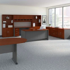 Bush Business Furniture Series C Components Bow Front Desk, 72