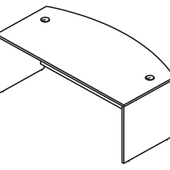 Bush Business Furniture Series C Components Bow Front Desk, 72
