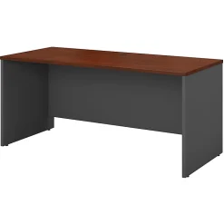 Bush Business Furniture Series C Components 60"W Credenza Computer Desk, Hansen Cherry/Graphite Gray, Standard Delivery