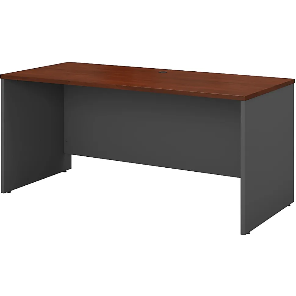 Bush Business Furniture Series C Components 60"W Credenza Computer Desk, Hansen Cherry/Graphite Gray, Standard Delivery