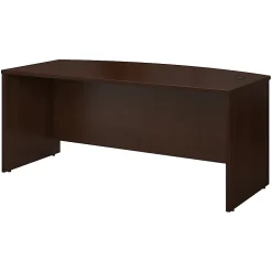 Bush Business Furniture Series C Components 72"W Bow-Front Computer Desk, Mocha Cherry, Standard Delivery