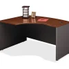Bush Business Furniture Series C Components 60"W L-Shaped Left-Handed Corner Desk, Hansen Cherry, Standard Delivery