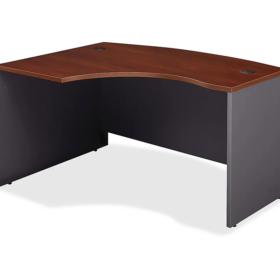 Bush Business Furniture Series C Components 60"W L-Shaped Left-Handed Corner Desk, Hansen Cherry, Standard Delivery