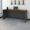Bush Business Furniture Series C Components Credenza Desk 72"W x 24"D, Hansen Cherry/Graphite Gray, Standard Delivery