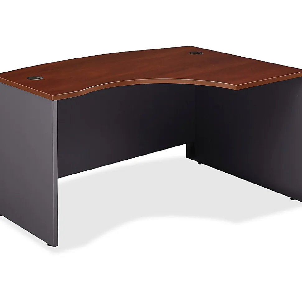 Bush Business Furniture Series C Components 60"W L-Shaped Right-Handed Corner Desk, Hansen Cherry, Standard Delivery