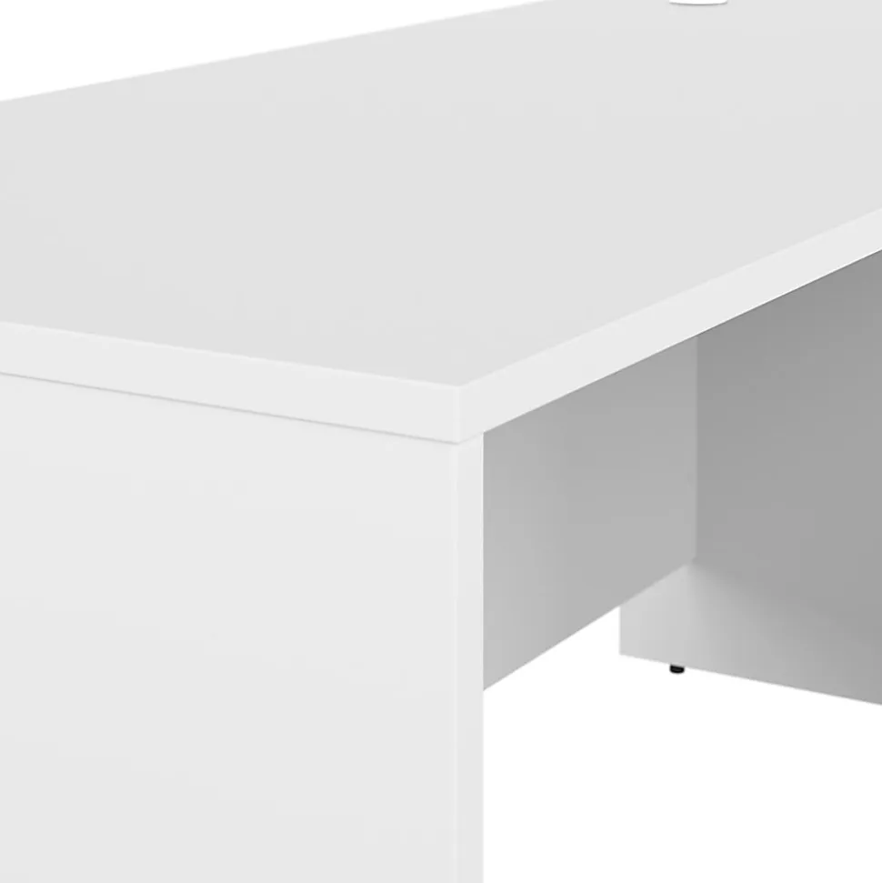 Bush Business Furniture Studio C 66"W Office Computer Desk, White, Standard Delivery