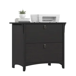 Bush Home Salinas 2 Drawer Lateral File Cabinet, Vintage Black, Standard Delivery