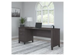 Bush Home Somerset 72W Office Desk with Drawers, Storm Gray, Standard Delivery