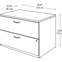 Bush 36W 2 Drawer Lateral File Cabinet, WC24454C