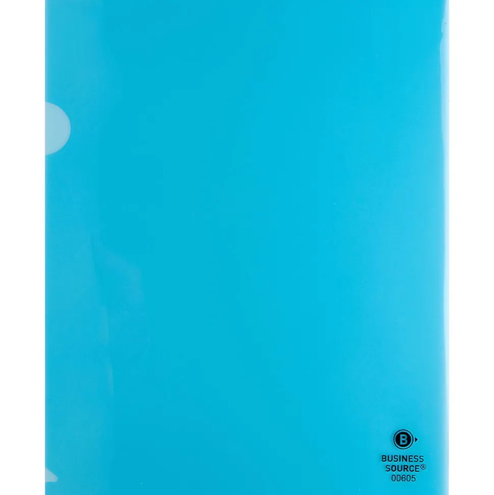 Business Source File Folder, Letter, Transparent, 5 Per Pack - 00605BX