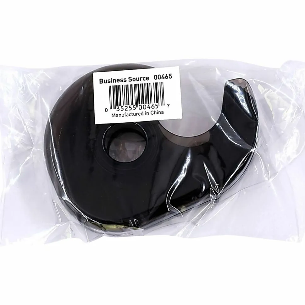 Business Source Handheld Tape Dispenser - 1" Core - Portable, Lightweight, Retractable Blade, Translucent - Plastic - Smoke - 1 Each