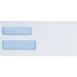 Business Source No. 8-5/8 Business Check Envelopes - Double Window - #8 5/8 - 8 5/8"x 3 5/8", 24 lb, Gummed, White, 500/Box