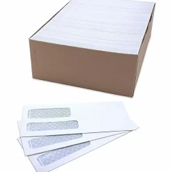 Business Source No. 10 Double-Window Invoice Envelopes - Double Window - #10 - 9 1/2