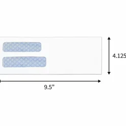 Business Source No. 10 Double-Window Invoice Envelopes - Double Window - #10 - 9 1/2