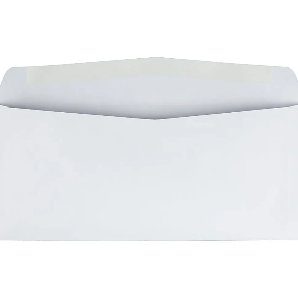 Business Source No. 10 Regular Business Envelopes - Commercial - #10 - 4 1/8" Width x 9 1/2" Length - 24 lb - Gummed - White - Wove - 500 / Box