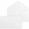 Business Source No. 6-3/4 White Wove V-Flap Business Envelopes - Business - #6 3/4 - 3 3/5"x 6 1/2" Diameter - 24 lb - Gummed - Wove - 500/Box - White