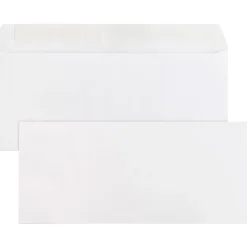 Business Source Plain Peel/Seal Business Envelopes - Business - #10 - 9 1/2" Width x 4 1/8" Length - 24 lb - Peel & Seal - White - Wove - 500 / Box