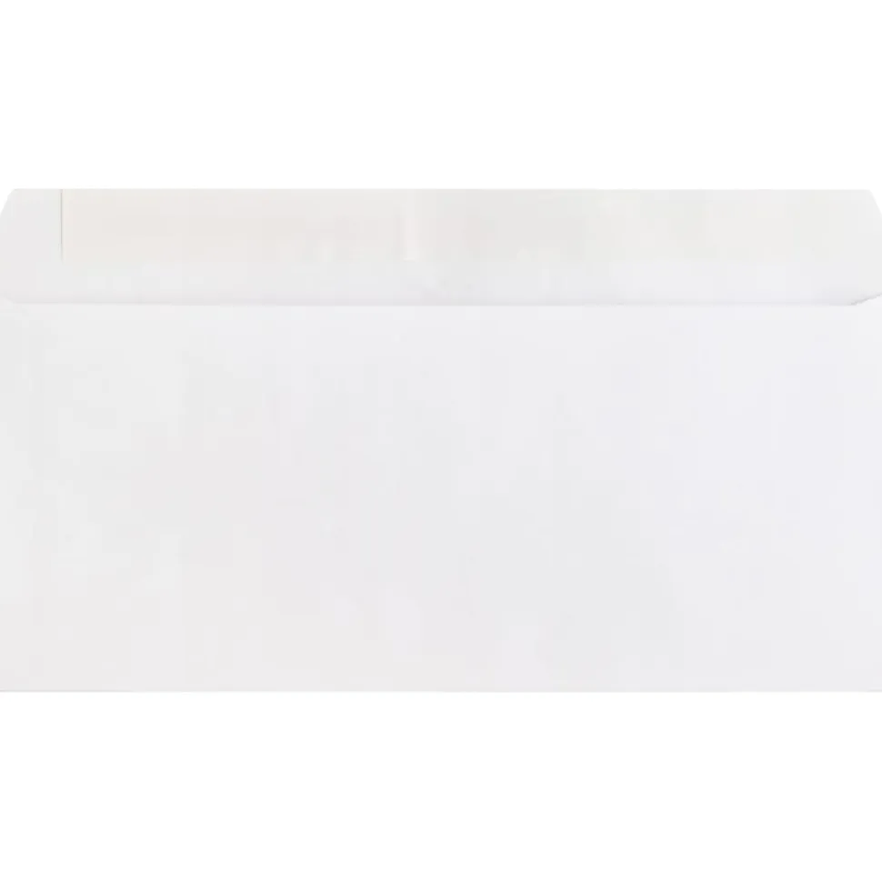 Business Source Plain Peel/Seal Business Envelopes - Business - #10 - 9 1/2" Width x 4 1/8" Length - 24 lb - Peel & Seal - White - Wove - 500 / Box