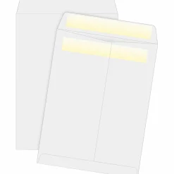 Business Source Press/Seal Catalog Envelopes - Catalog - 9" Width x 12" Length - 28 lb - Self-sealing - White - 100 / Box