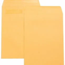 Business Source Press-To-Seal Catalog Envelopes - Catalog - 9" Width x 12" Length - 28 lb - Self-sealing - Brown Kraft - Kraft - 1 Box
