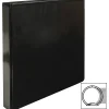 Business Source Round Ring View Binder, 1" Rings, Black
