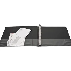 Business Source Round Ring View Binder, 1