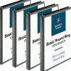 Business Source RounD-Ring View Binder, 1/2" Ring, 8 1/2" x 11", Black, Pack Of 4
