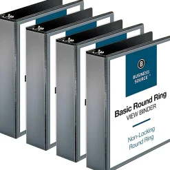 Business Source RounD-Ring View Binder, 2