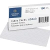 Business Source Ruled White Index Cards - Front Ruling Surface - Ruled - 72 lb Basis Weight - 5" x 8" - White Paper - 500 / Box