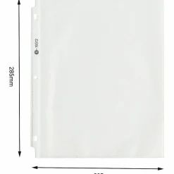 Business Source Sheet Protectors - For Letter 8 1/2"x11" Sheet - 3x Holes - Top Loading - 16512BD - 5/Pack
