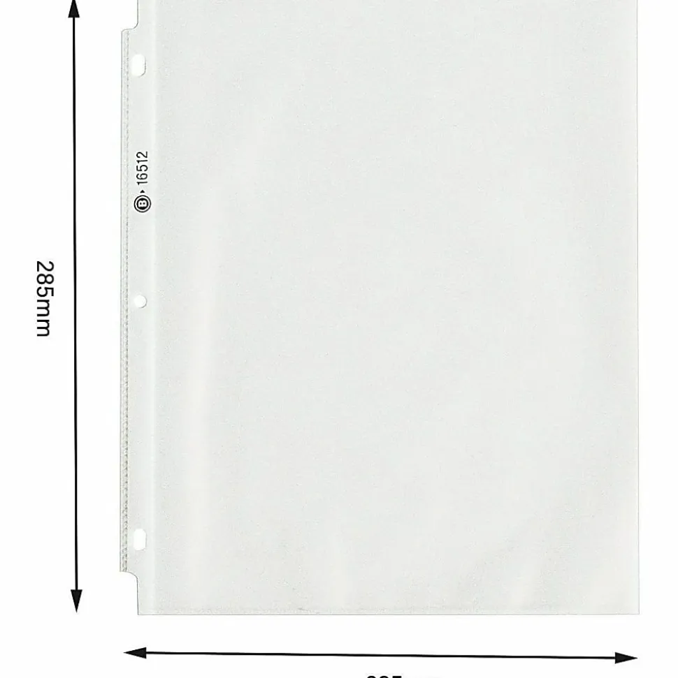 Business Source Sheet Protectors - For Letter 8 1/2"x11" Sheet - 3x Holes - Top Loading - 16512BD - 5/Pack