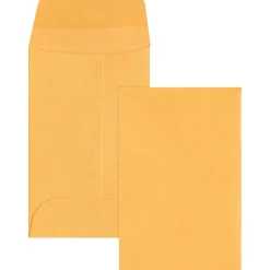 Business Source Small Coin Kraft Envelopes - Coin - #1 - 2 1/4" Width x 3 1/2" Length - 20 lb - Gummed - Brown Kraft - Kraft - 500 / Box