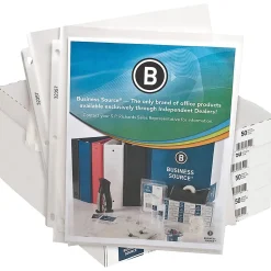 Business Source Top-Loading Poly Sheet Protectors -200 Sheets Per Box  - 32357BX