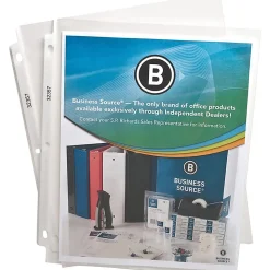 Business Source Top-Loading Poly Sheet Protectors -200 Sheets Per Box  - 32357BX