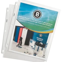 Business Source Top-Loading Poly Sheet Protectors - 74551CT - 500/Pack