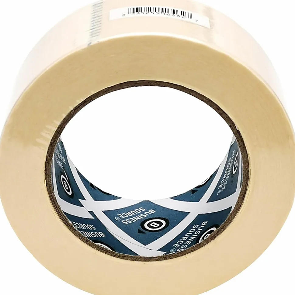 Business Source Utility-purpose Masking Tape - 60 yd x 2"- 3" Core - Tan - Crepe Paper Backing - - 16462PK