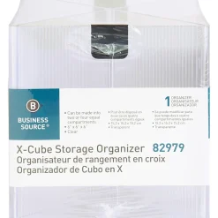 Business Source X-Cube Storage Organizer, 4 Compartment(s), 6