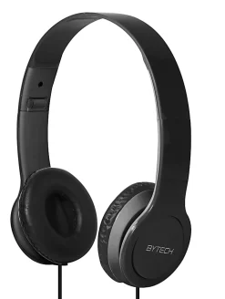 BYTECH On-Ear Headphones, Black, BYAUOH143BK