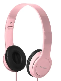 BYTECH On-Ear Headphones, Pink, BYAUOH143PK