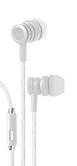 Bytech Wired Earbud Headphones, White, BYAUEB129WT